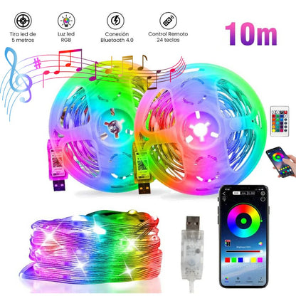 App Smart LED RGB 10m Bluetooth/Musique Contrôle IP 65 étanche - تنزوت