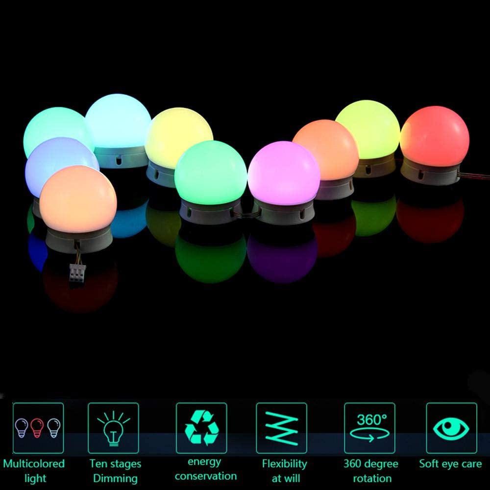 Chende Lampe Miroir RGB 10 psc mural Hollywood style تنزوت