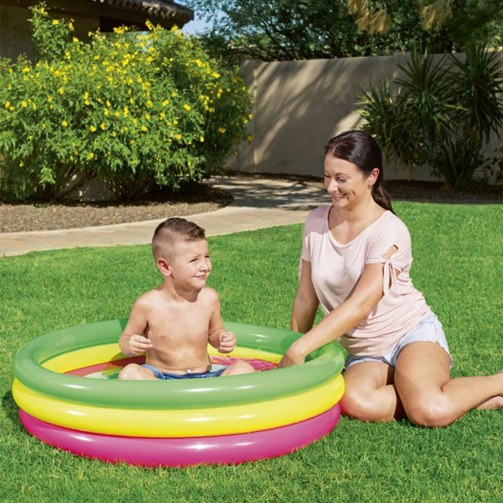 Piscine Gonflable Arc-en-Ciel 102 cm x 25 cm Bestway #51104 تنزوت