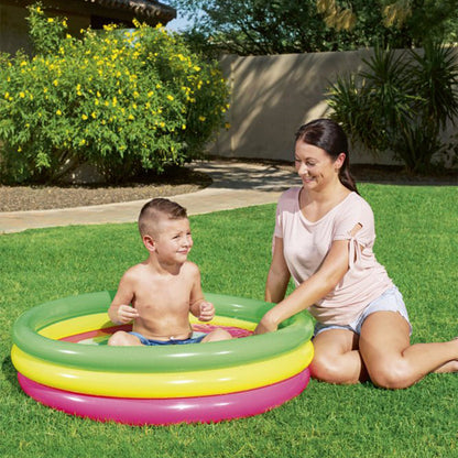 Piscine Gonflable Arc-en-Ciel 102 cm x 25 cm Bestway #51104 تنزوت