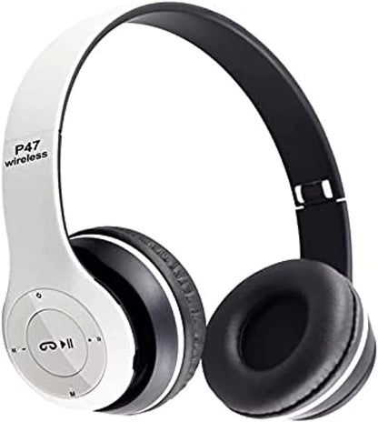 Casque Audio Stereo Bluetooth sans fil modèle P47 pliable - تنزوت