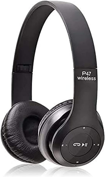 Casque Audio Stereo Bluetooth sans fil modèle P47 pliable - تنزوت