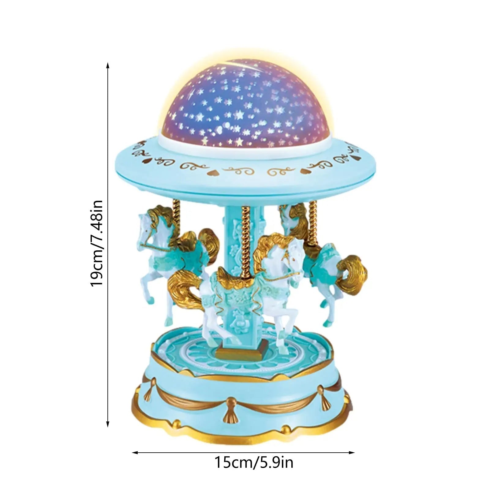 Carrousel Music Box avec projecteur ciel étoilé - تنزوت