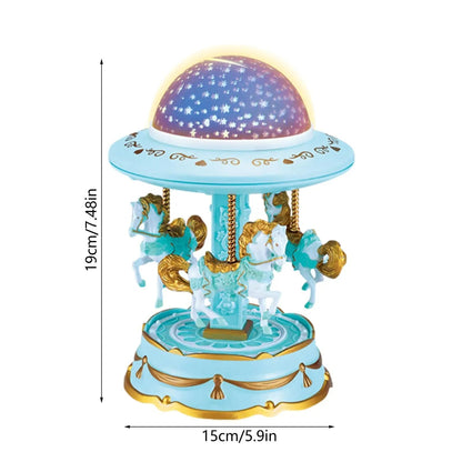 Carrousel Music Box avec projecteur ciel étoilé - تنزوت
