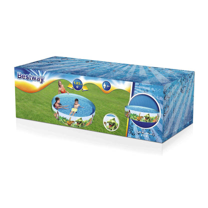 Piscine Dinosaure Ronde en Vinyle et PVC 244x46cm تنزوت
