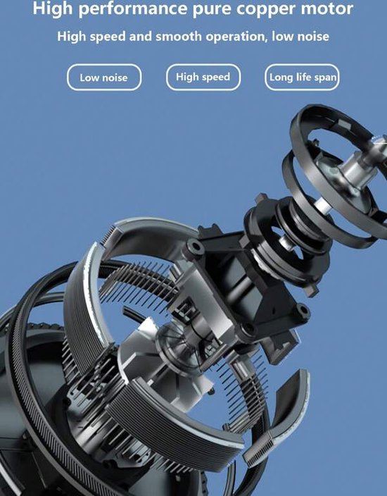 Ventilateur électrique 12V pour tableau de bord de voiture, rotatif à 360 degrés - تنزوت