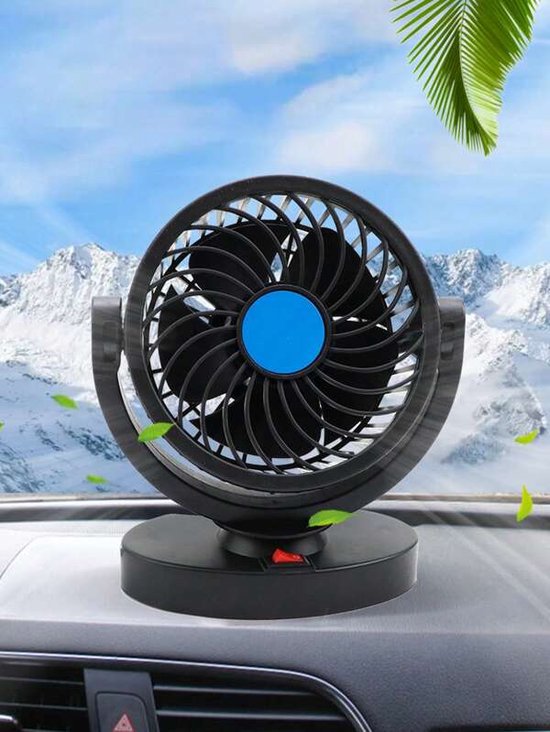 Ventilateur électrique 12V pour tableau de bord de voiture, rotatif à 360 degrés - تنزوت