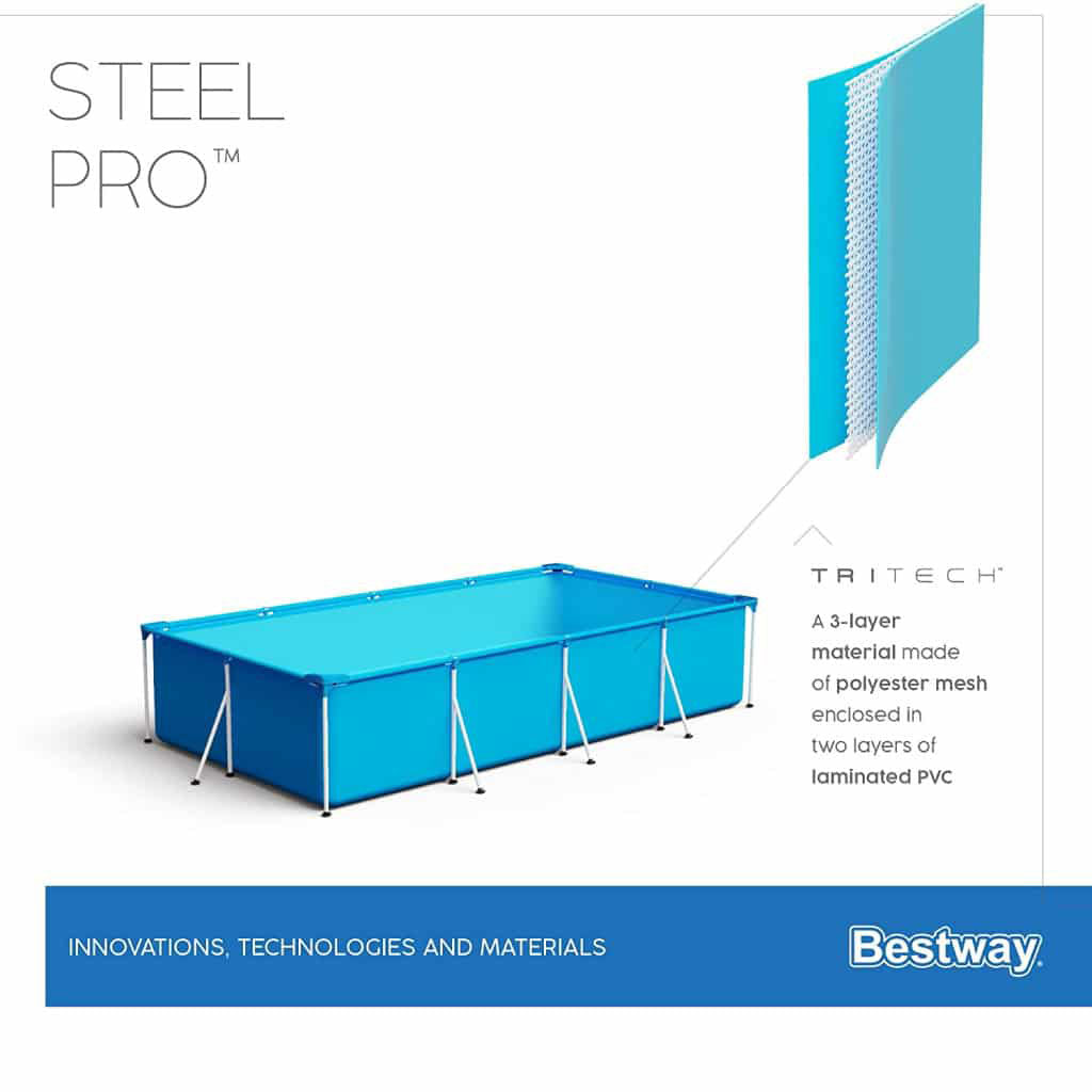 Steel Pro™ Piscine Rectangulaire 300 x 201 x 66cm Bestway تنزوت