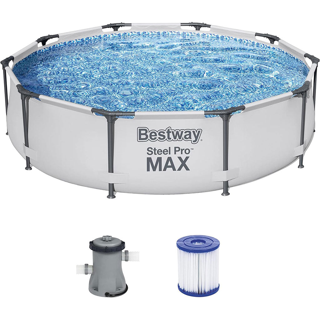 Steel Pro Max™ Piscine Ronde Avec Filtre et Pompe