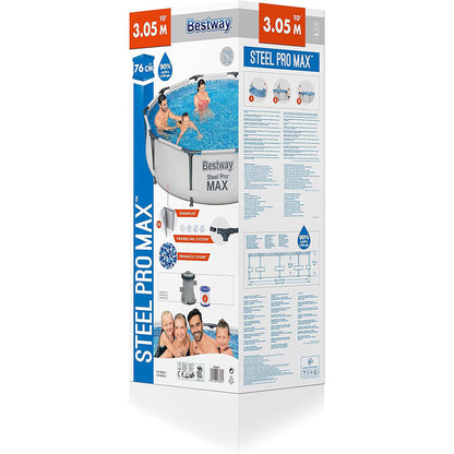 Steel Pro Max™ Piscine Ronde Avec Filtre et Pompe 305x76cm Bestway تنزوت