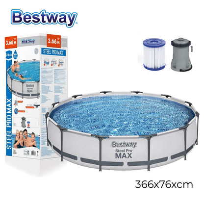 Steel Pro Max™ Piscine Ronde Avec Filtre et Pompe