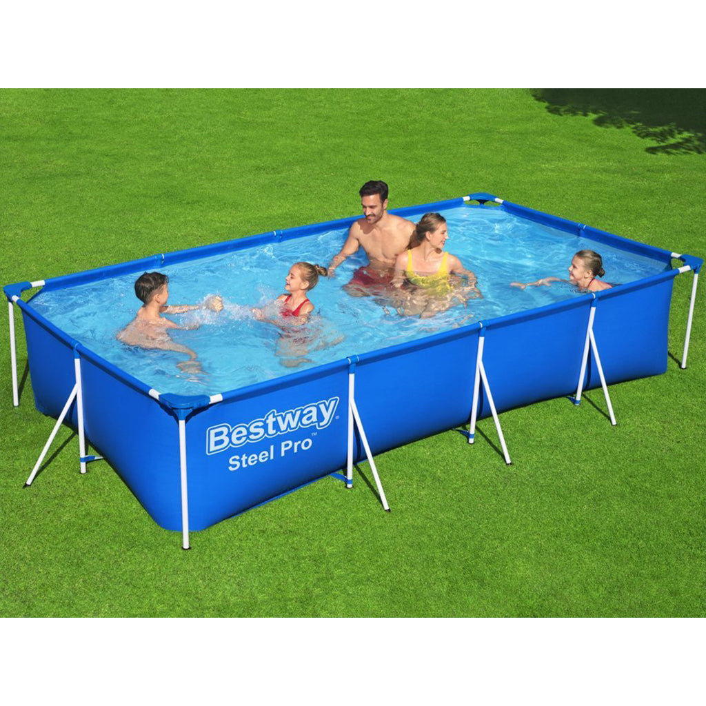 Steel Pro™ Piscine Rectangulaire Avec Pompe Filtrante 400 x 211 x 81 cm Bestway تنزوت