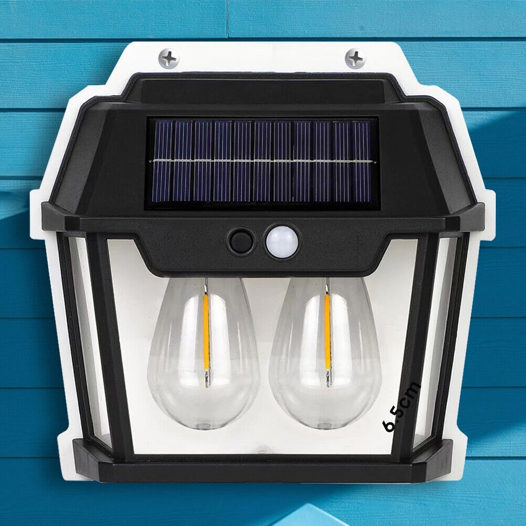 Applique murale solaire étanche pour petite maison, fil Rett à induction, lumière chaude, cour, villa, jardin, extérieur تنزوت