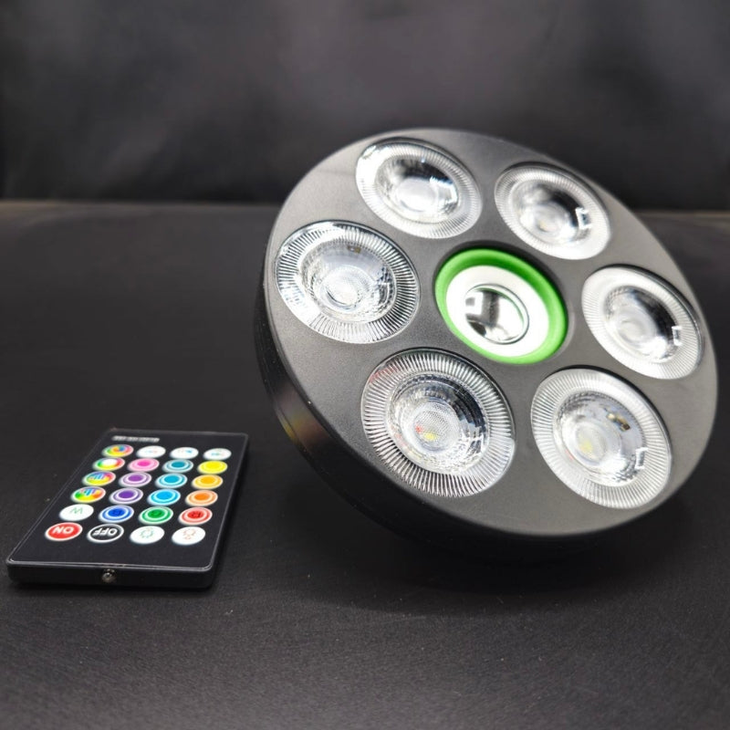 Projecteur de lumière Sonore RGB + W 4 en 1 Avec Bluetooth effet stroboscope - تنزوت