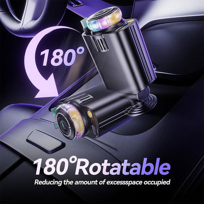 Chargeur voiture rétractable 5 en 1 avec aromathérapie et lumière des étoiles – شاحن سريع للسيارة مع معطر تنزوت