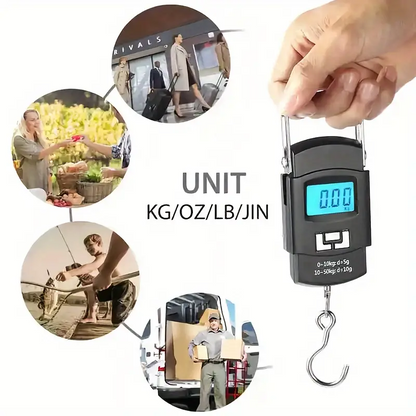 Balance à bagages numérique portable avec écran LCD 50KG/10G WH-A08 - تنزوت