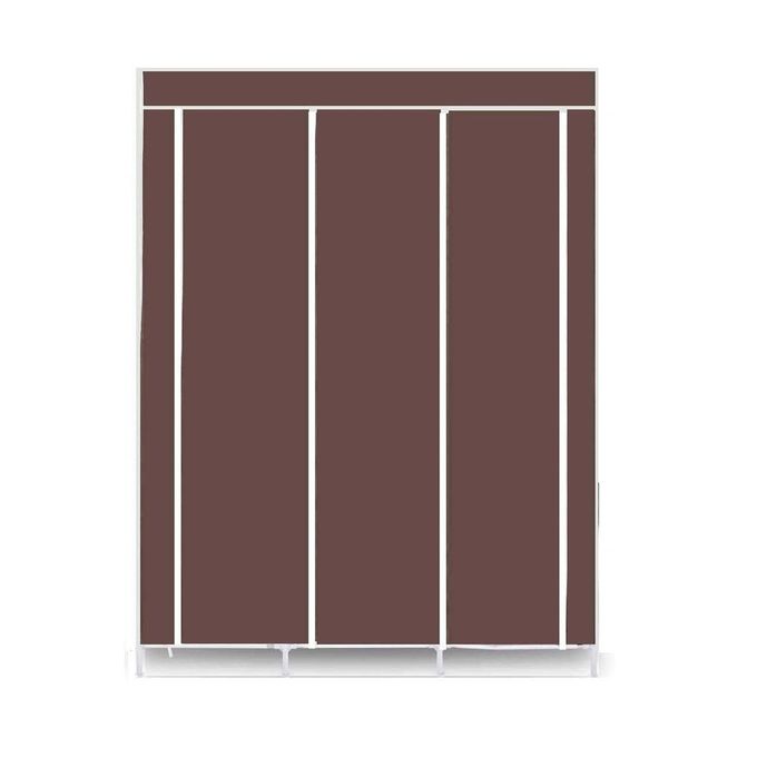 Armoire De Rangement et Penderie 7 Étages Porte Cintres Et Rideau Anti-Poussière تنزوت