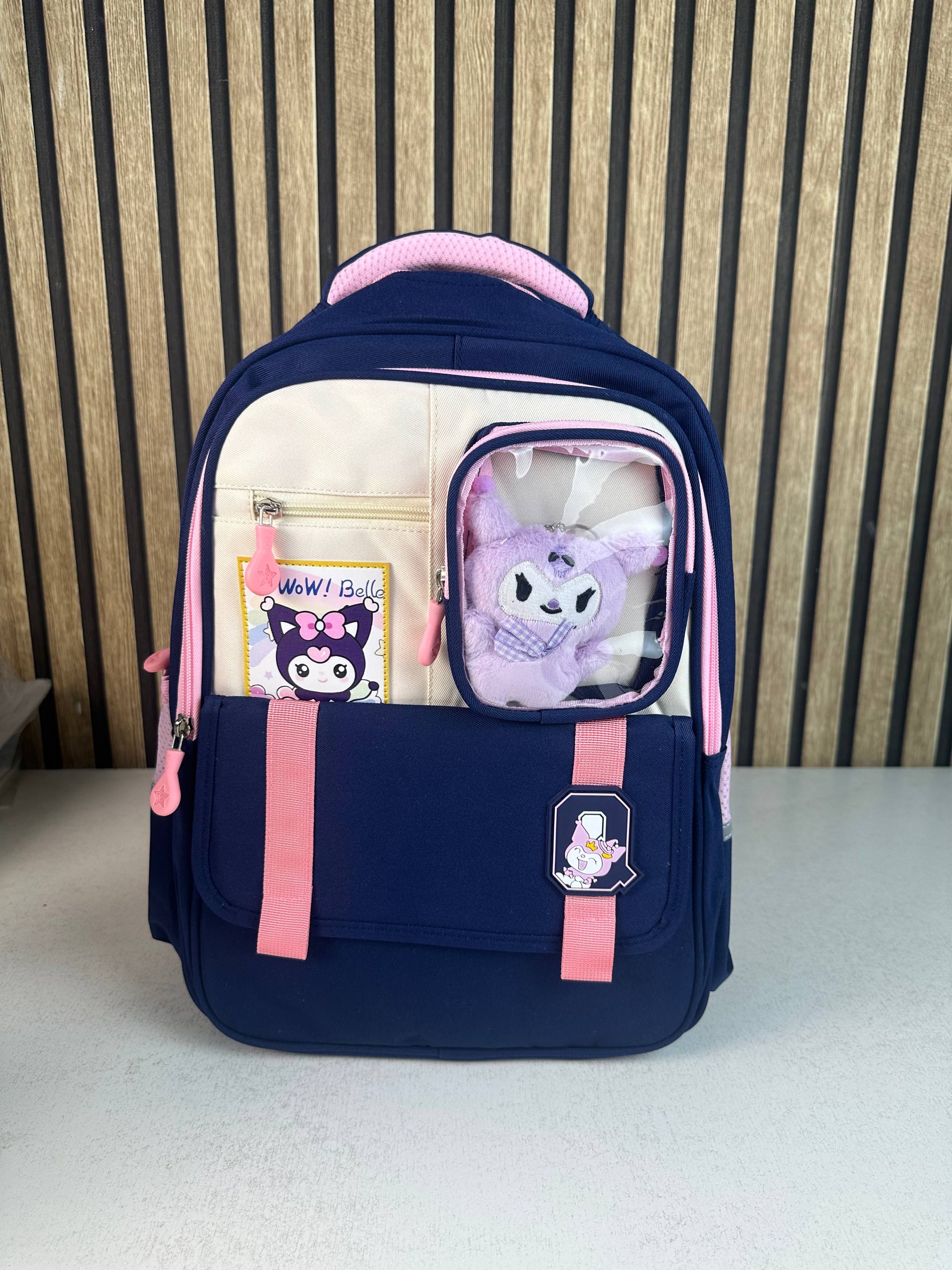 Sac-Dos-Scolaire-Style-Kawaii-Grand-Volume-avec-Peluche-Incluse-Tissu-Imperm-able-Bleu-et-Rose-SACKDS04BLF-حقيبة-مدرسية-بتصميم-كاوايي.png