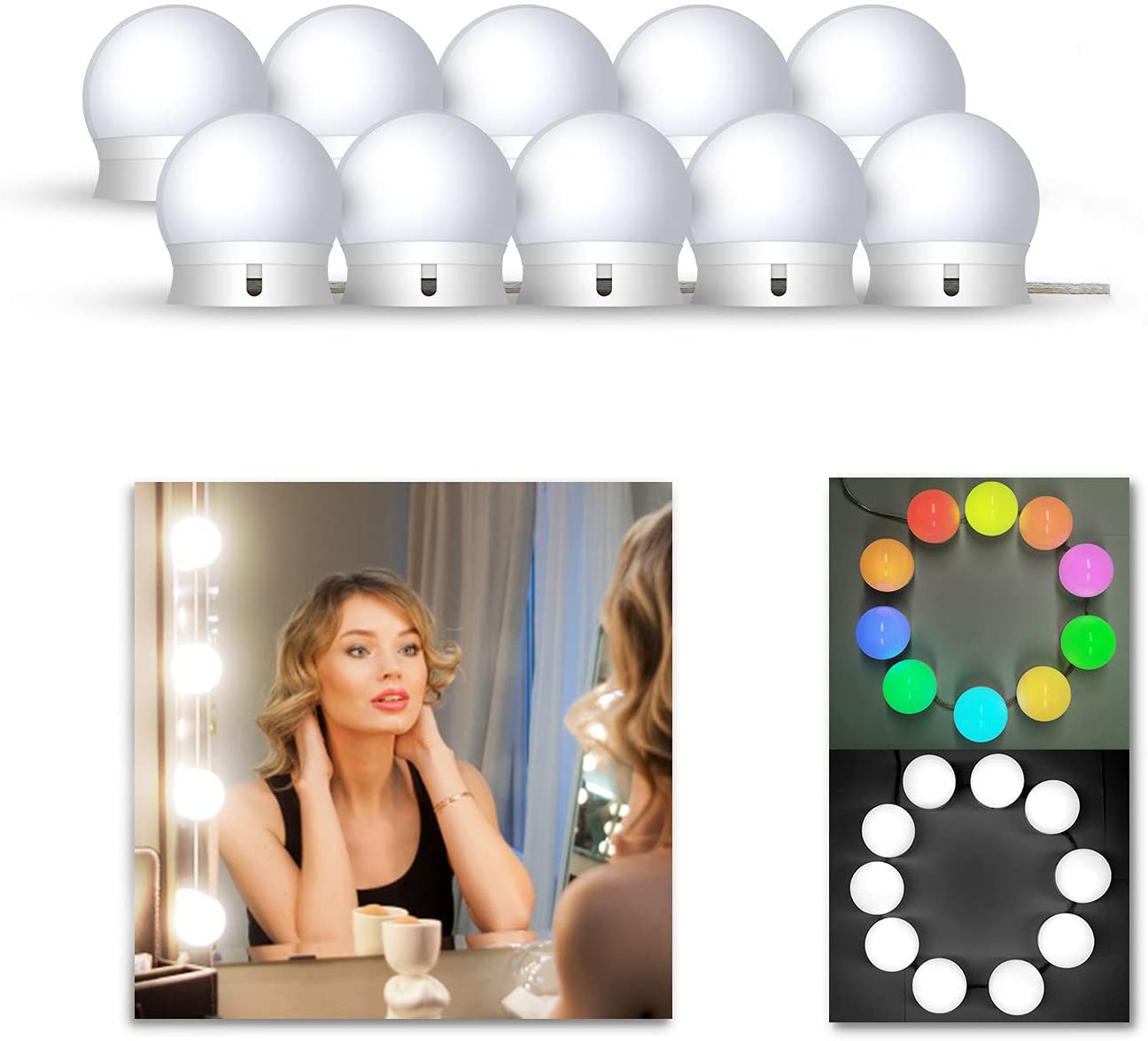 Chende Lampe Miroir RGB 10 psc mural Hollywood style تنزوت