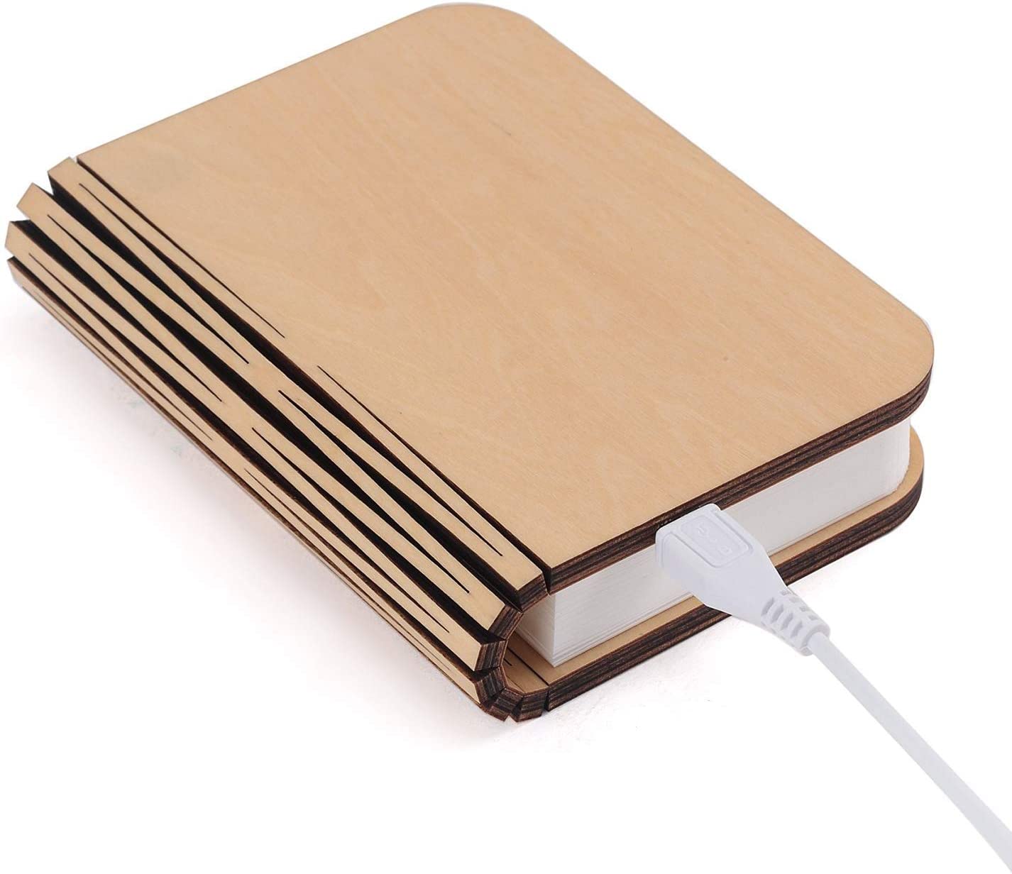 Livre lumineux LED pliable en bois 5 Modes d'éclairage rechargeable تنزوت
