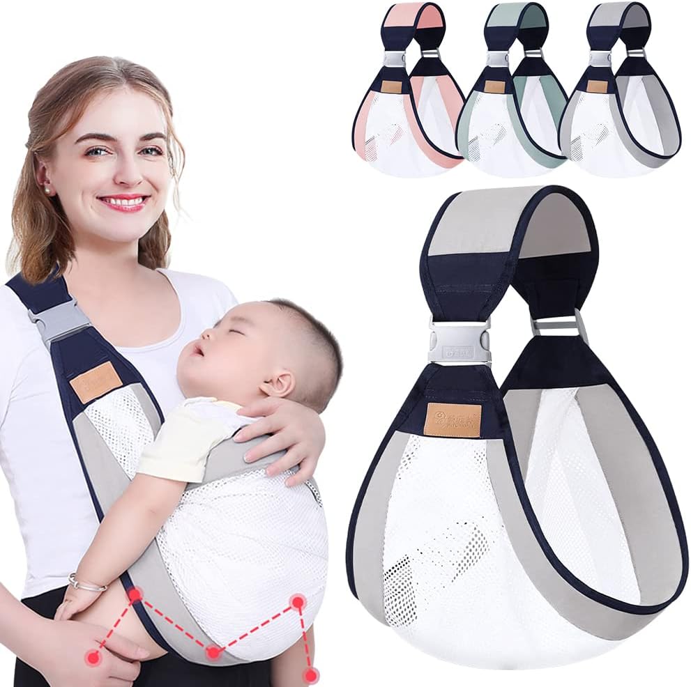 Écharpe à double usage pour nouveau-né 0-36M en tissu maillé تنزوت