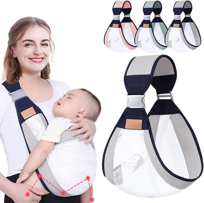 Écharpe à double usage pour nouveau-né 0-36M en tissu maillé تنزوت