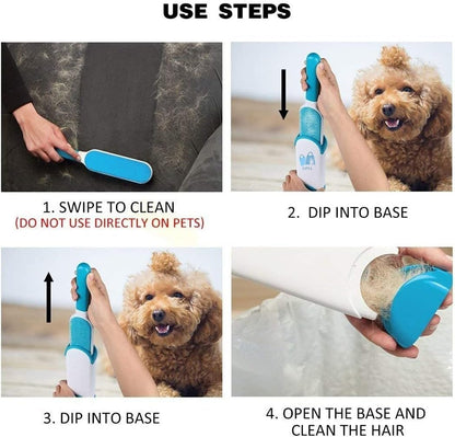 Brosse double face pour enlever les poils d’animaux, la poussière et les peluches, vêtements, meubles, canapé, tapis – فرشاة لإزالة شعر الحيوانات الأليفة والغبار والوبر تنزوت