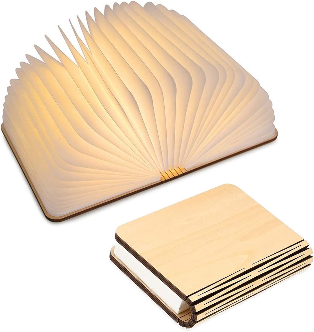 Livre lumineux LED pliable en bois 5 Modes d'éclairage rechargeable تنزوت