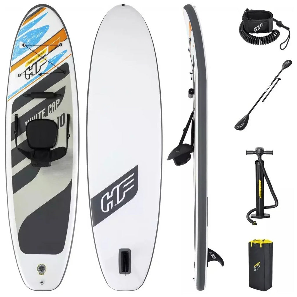 Hydro-Force White Cap Paddle gonflable Avec Pompe À Main Et Sac À Dos Bestway-65342 تنزوت