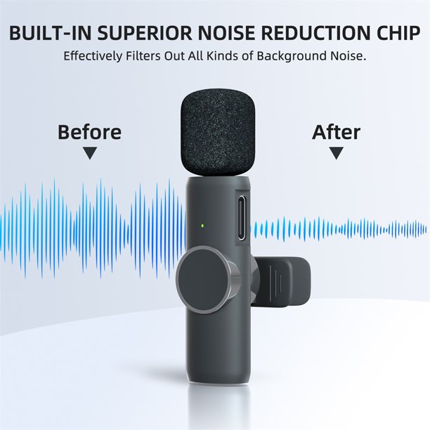 K11 Microphone-cravate sans fil Recording Audio Video Androïd / iPhone - تنزوت
