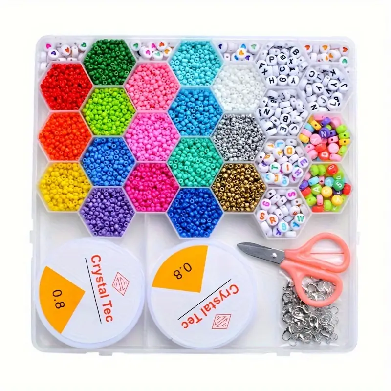 Ensemble de fabrication de bijoux Pour enfant 24 grilles en forme de ruche d'abeille تنزوت
