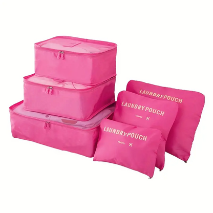Ensemble de 6 Pcs Sacs de rangement Cube de voyage laundry Pouch تنزوت
