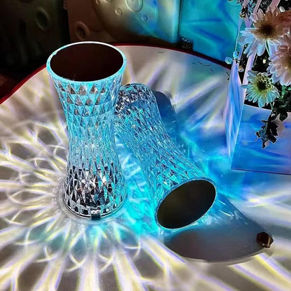 lampe de table en cristal sans fil Tactile Rgb pour chambre تنزوت