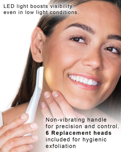 Rasoir visage corps femme Flawless Dermaplane Glo تنزوت