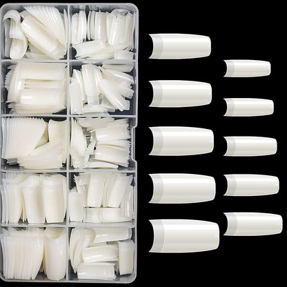 Boite 500 Pcs Pose Capsules 10 Sizes ongles transparent تنزوت