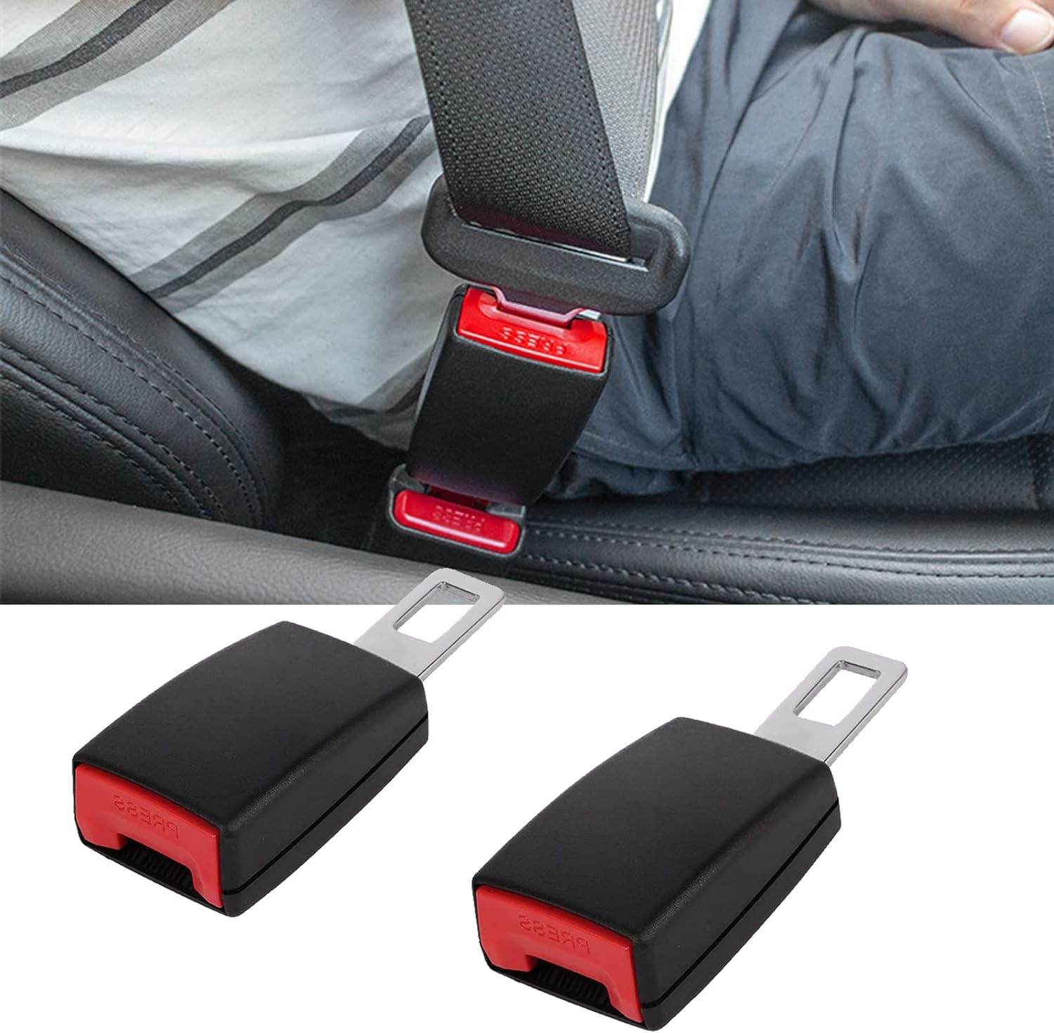 2Pcs Rallonge de ceinture de sécurité de voiture anti-Bip - تنزوت