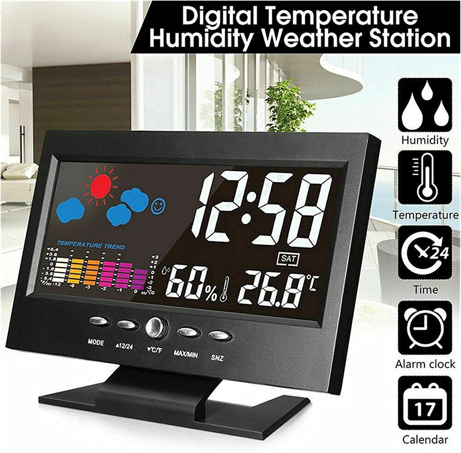 Station Météo intelligente multifonction affichage numérique تنزوت