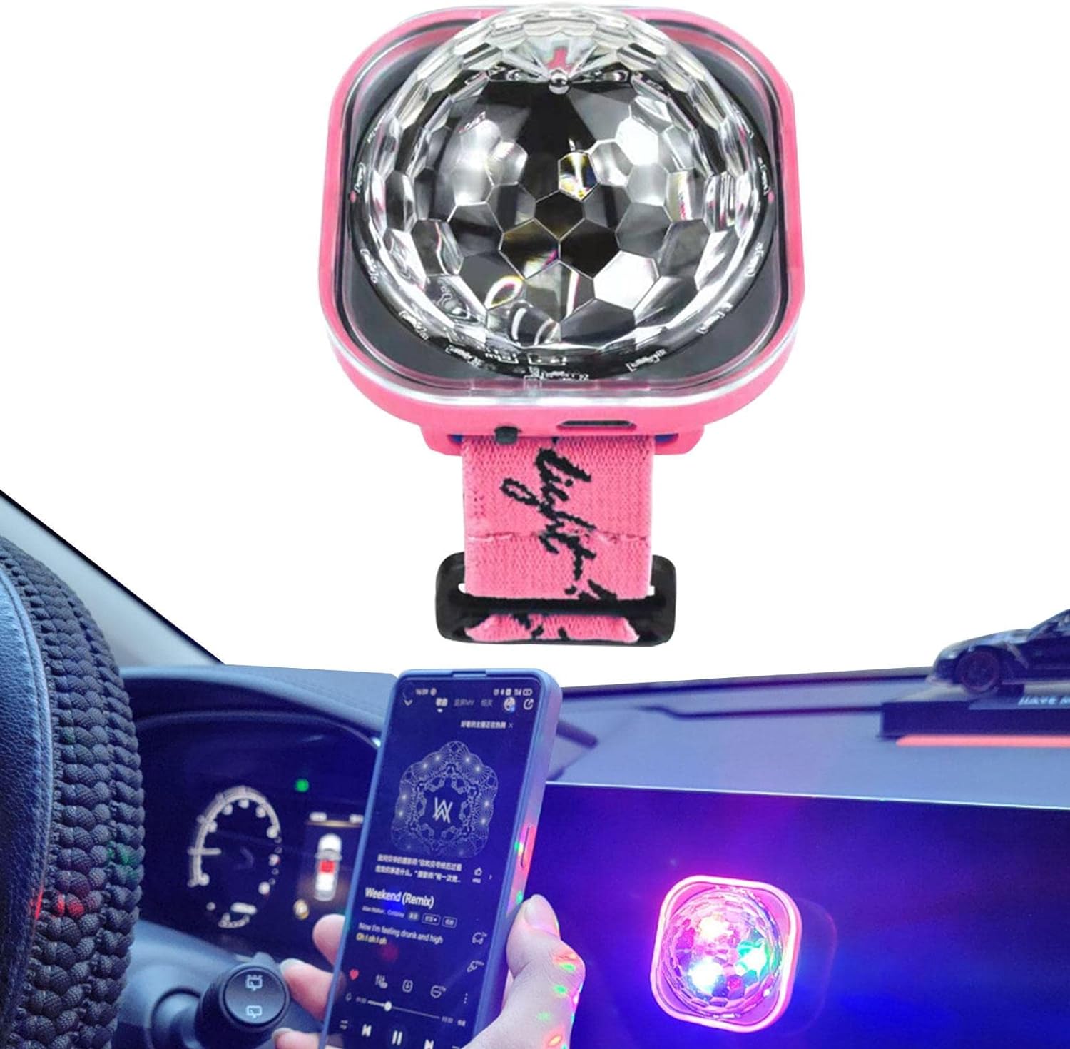 Montre Disco Ball Lumineuse avec ventouse rechargeable - ساعة كرة ديسكو مضيئة قابلة لإعادة الشحن - تنزوت