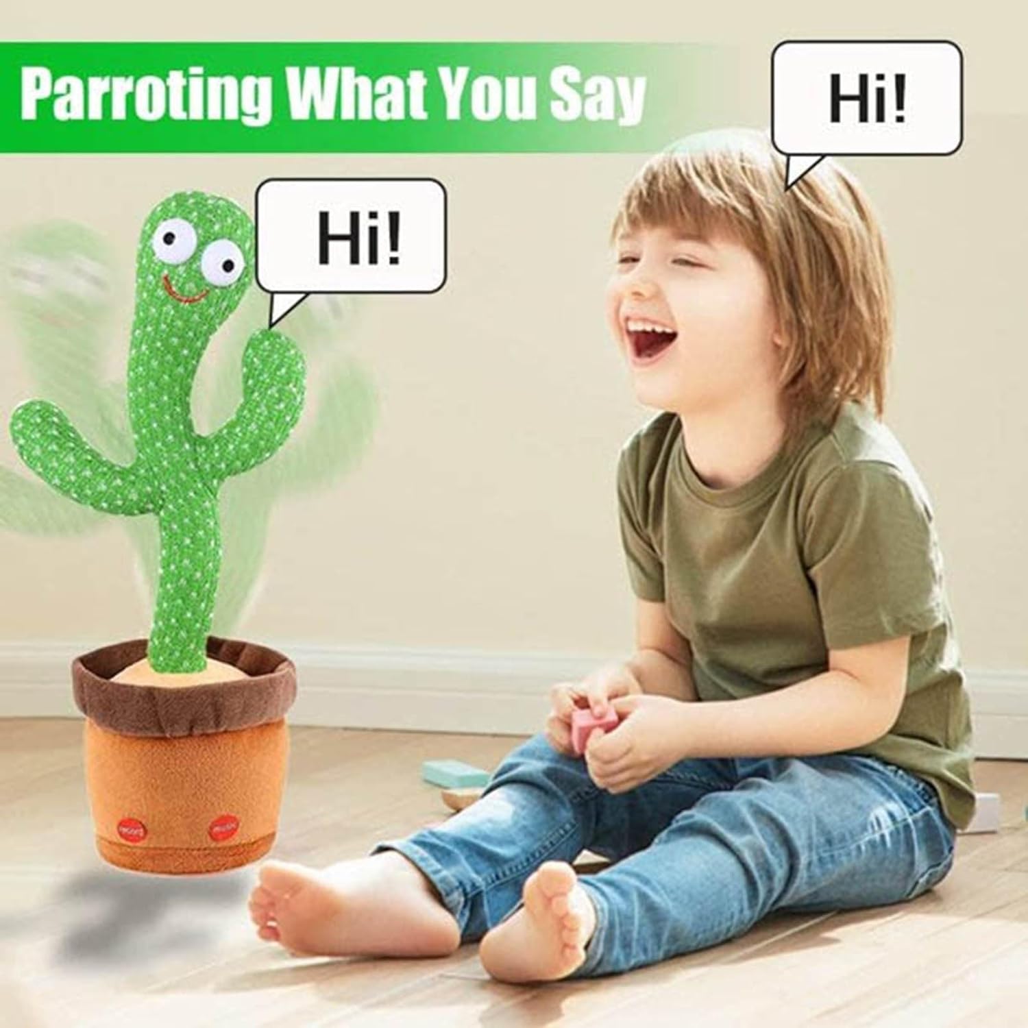 Cactus danseuse Rechargeable | لعبة الصبارة الراقصة للاطفال تنزوت