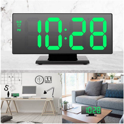 Horloge et réveil thermomètre de table electronique lumineux DS-3618L - تنزوت