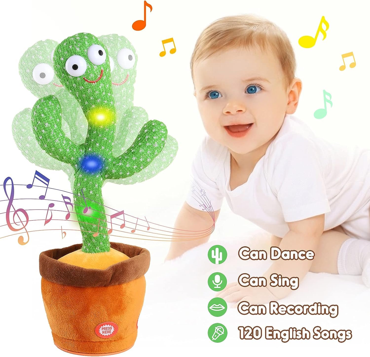 Cactus danseuse Rechargeable | لعبة الصبارة الراقصة للاطفال تنزوت