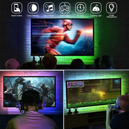 Smart LED Strip TV rétroéclairage 5M RGB Android/iOS - تنزوت
