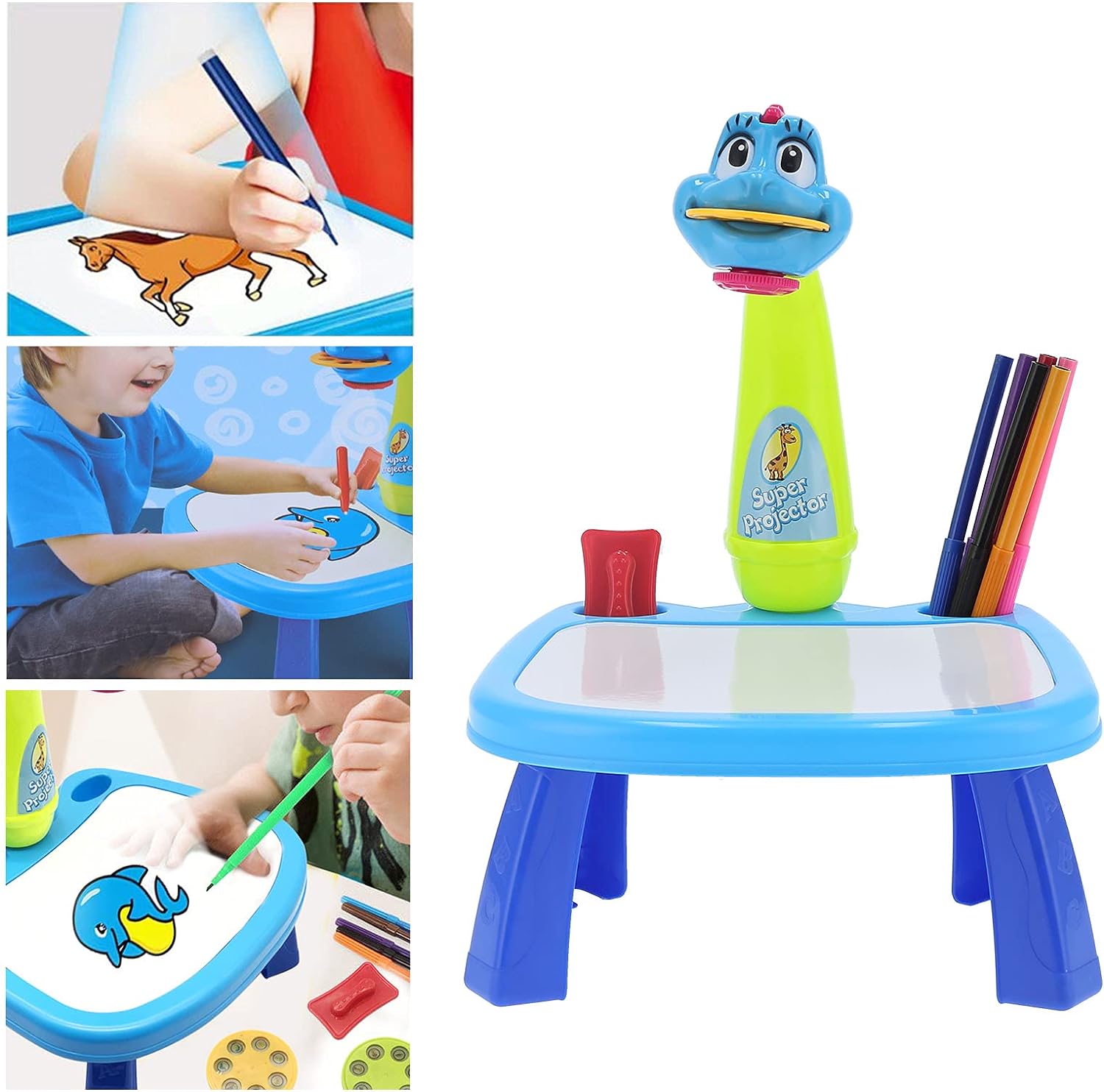 Projecteur à LED pour Enfant avec Table de Dessin Artistique تنزوت