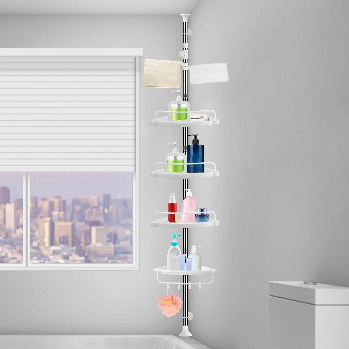 Étagère de rangement d'angle haut de gamme pour Sale de bain et toilettes 260Cm تنزوت