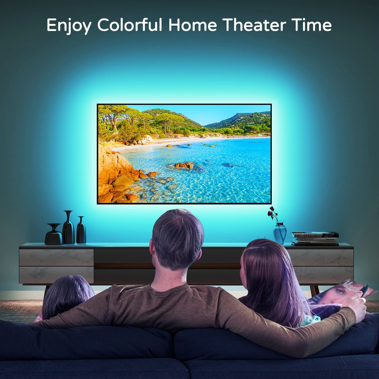 Smart LED Strip TV rétroéclairage 5M RGB Android/iOS - تنزوت