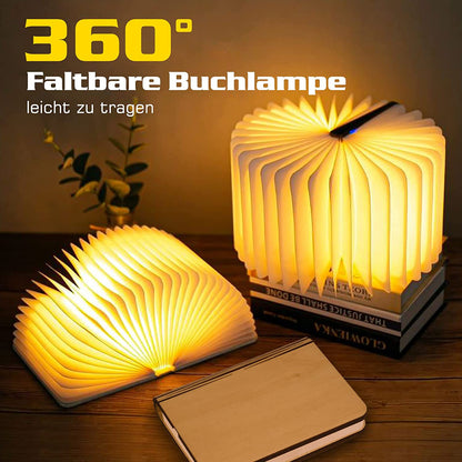Livre lumineux LED pliable en bois 5 Modes d'éclairage rechargeable تنزوت