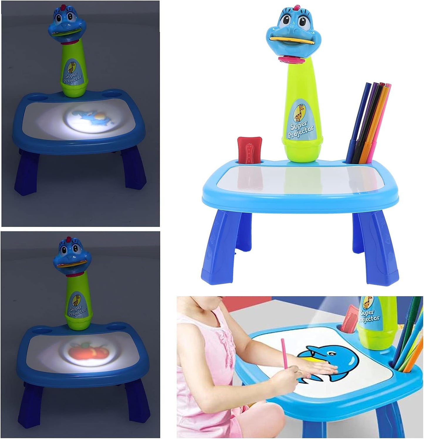 Projecteur à LED pour Enfant avec Table de Dessin Artistique تنزوت