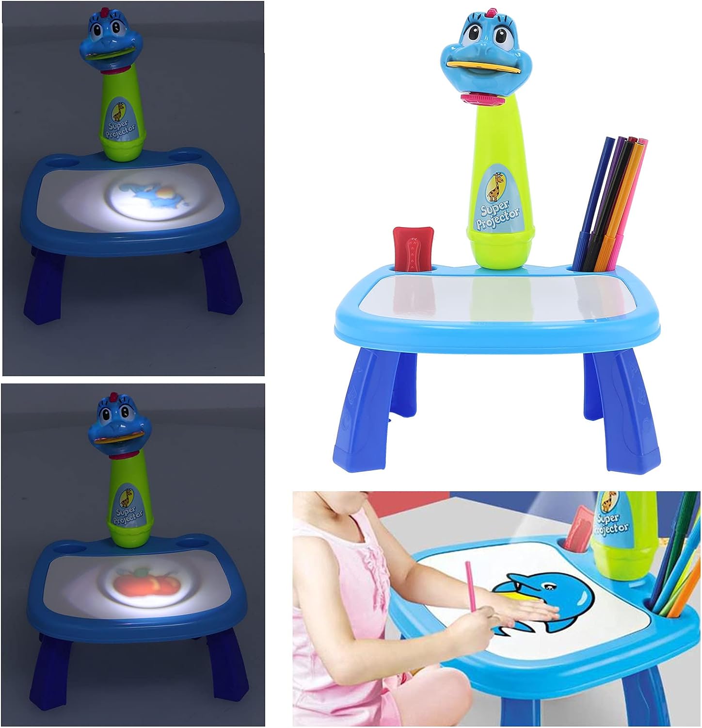 Projecteur à LED pour Enfant avec Table de Dessin Artistique تنزوت