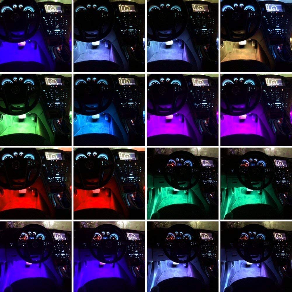 Sound atmosphere lamp 48 LED pour voiture - تنزوت