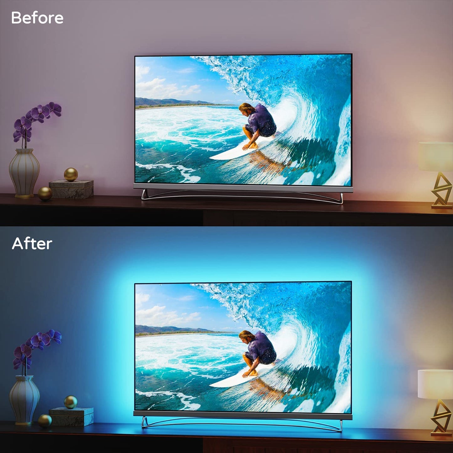 Smart LED Strip TV rétroéclairage 5M RGB Android/iOS - تنزوت